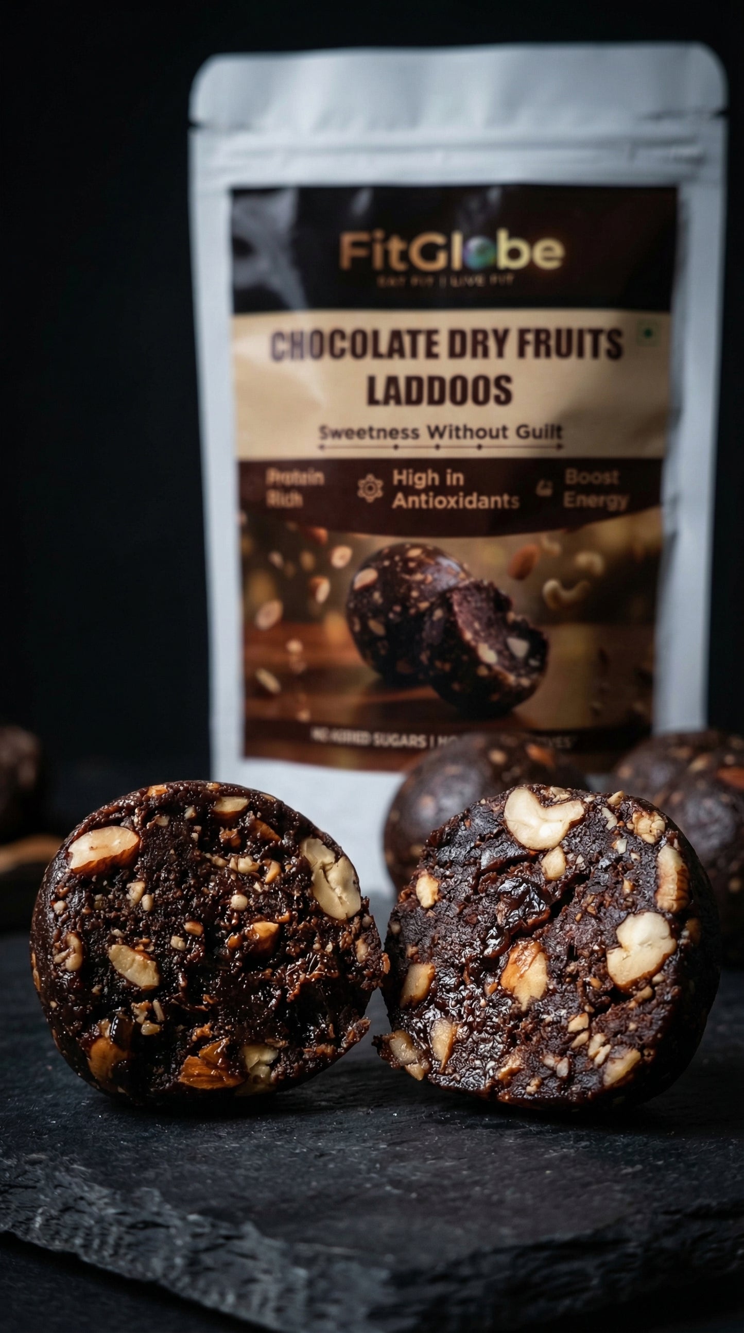 Fit Globe Starter Combo | Choco + Oats Healthy Laddus (200g)