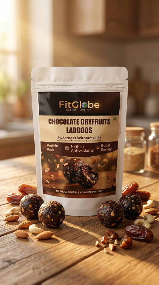 Fit Globe Chocolate Dates Laddu | 100% No Added Sugar (100g Trial Pack)