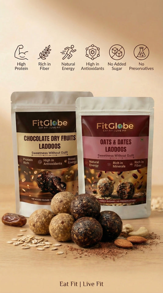 Fit Globe Starter Combo | Choco + Oats Healthy Laddus (200g)